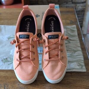 Sperry Coral Canvas Sneakers